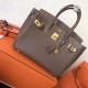 Hermes Taupe Birkin 30cm Clemence Handmade Bag