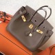 Hermes Taupe Birkin 30cm Clemence Handmade Bag