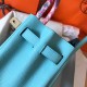 Hermes Blue Atoll Birkin 30cm Clemence Handmade Bag