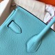 Hermes Blue Atoll Birkin 30cm Clemence Handmade Bag