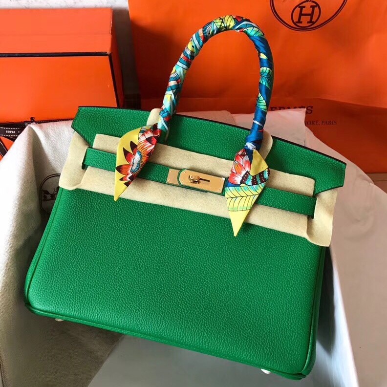 Hermes Bambou Birkin 30cm Clemence Handmade Bag