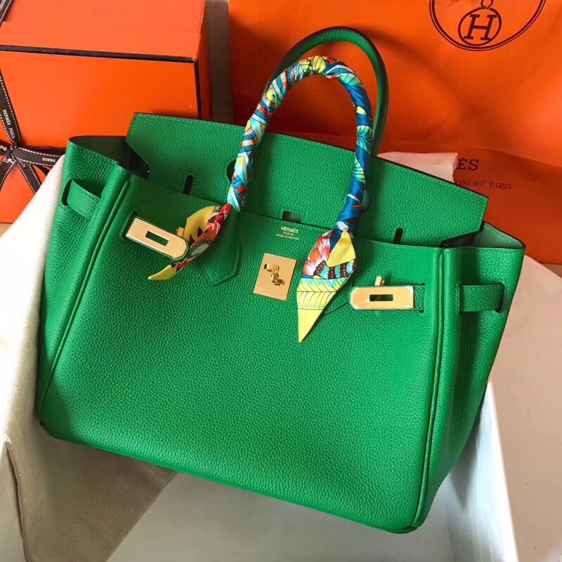 Hermes Bambou Birkin 30cm Clemence Handmade Bag