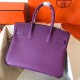 Hermes Ultraviolet Birkin 30cm Clemence Handmade Bag