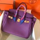 Hermes Ultraviolet Birkin 30cm Clemence Handmade Bag