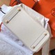 Hermes White Birkin 30cm Clemence Handmade Bag