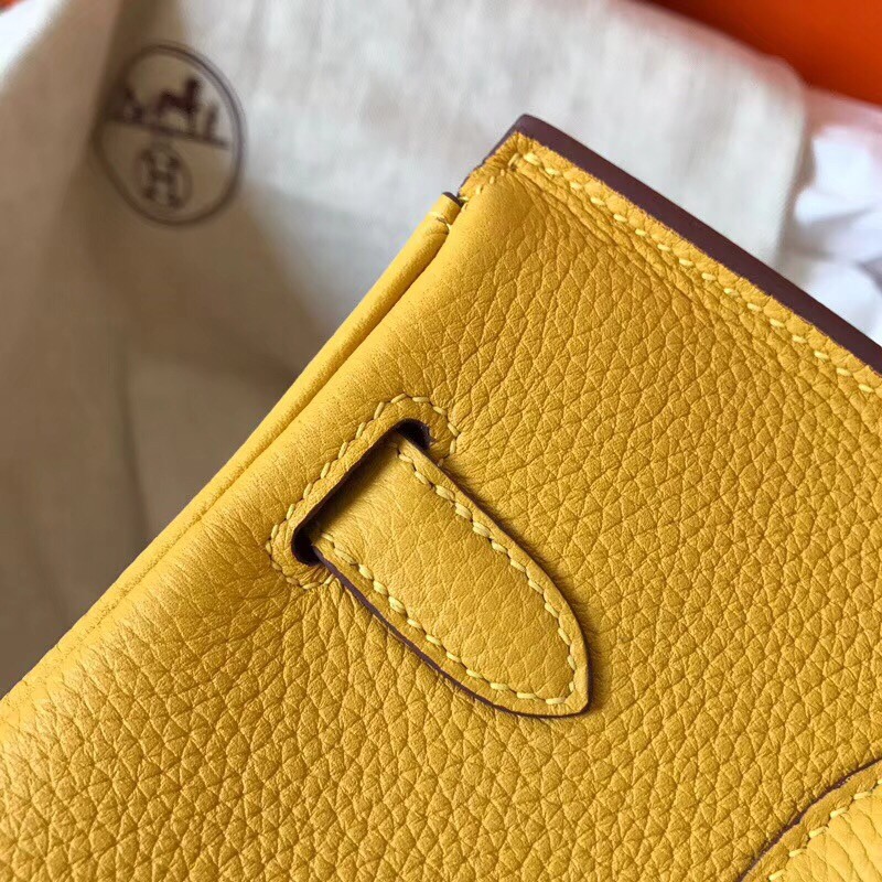 Hermes Yellow Birkin 30cm Clemence Handmade Bag