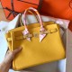 Hermes Yellow Birkin 30cm Clemence Handmade Bag