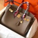 Hermes Taupe Birkin 30cm Epsom Handmade Bag