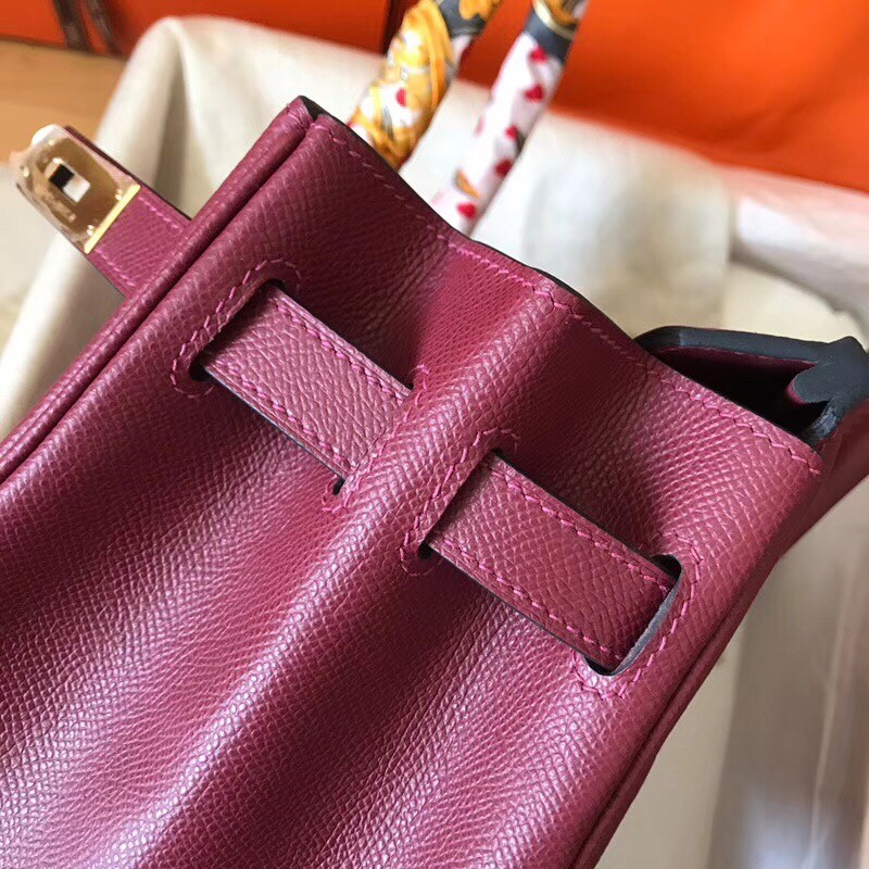 Hermes Bordeaux Birkin 30cm Epsom Handmade Bag