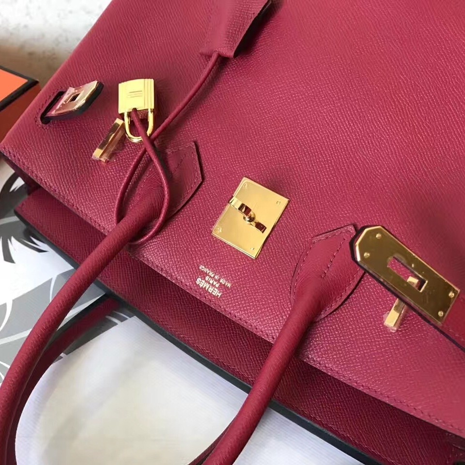 Hermes Bordeaux Birkin 30cm Epsom Handmade Bag