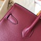 Hermes Bordeaux Birkin 30cm Epsom Handmade Bag