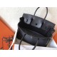 Hermes Black Birkin 30cm Swift Handmade Bag