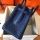 Hermes Blue Birkin 30cm Ostrich Handmade Bag