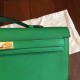 Hermes Bambou Epsom Kelly Cut Handmade Bag