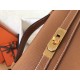 Hermes Brown Epsom Kelly Cut Handmade Bag