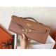 Hermes Brown Epsom Kelly Cut Handmade Bag