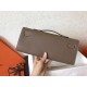 Hermes Taupe Epsom Kelly Cut Handmade Bag