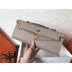 Hermes Grey  Epsom Kelly Cut Handmade Bag