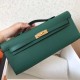 Hermes Malachite Epsom Kelly Cut Handmade Bag