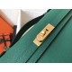 Hermes Malachite Epsom Kelly Cut Handmade Bag