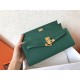 Hermes Malachite Epsom Kelly Cut Handmade Bag