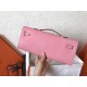 Hermes Pink Epsom Kelly Cut Handmade Bag