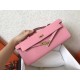 Hermes Pink Epsom Kelly Cut Handmade Bag