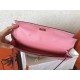 Hermes Pink Epsom Kelly Cut Handmade Bag