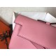 Hermes Pink Epsom Kelly Cut Handmade Bag