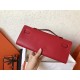 Hermes Red Epsom Kelly Cut Handmade Bag