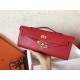 Hermes Red Epsom Kelly Cut Handmade Bag