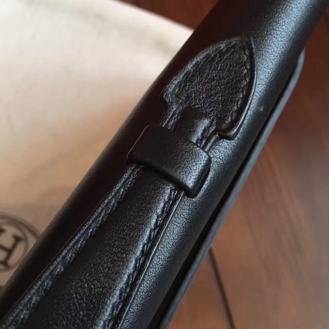 Hermes Black Swift Kelly Cut Handmade Bag