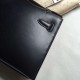 Hermes So Black Kelly Pochette Box Leather Bag