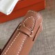 Hermes Brown Kelly Pochette Epsom Handmade Bag