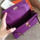 Hermes Anemone Kelly Pochette Epsom Handmade Bag