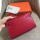 Hermes Dark Red Kelly Pochette Epsom Handmade Bag