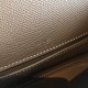 Hermes Taupe Kelly Pochette Epsom Handmade Bag