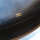 Hermes Black Kelly Pochette Epsom Handmade Bag