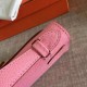 Hermes Pink Kelly Pochette Epsom Handmade Bag