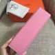 Hermes Pink Kelly Pochette Epsom Handmade Bag