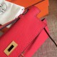 Hermes Red Kelly Pochette Epsom Handmade Bag