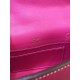 Hermes Rose Red Kelly Pochette Epsom Handmade Bag