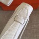 Hermes White Kelly Pochette Epsom Handmade Bag