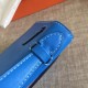 Hermes Blue Kelly Pochette Swift Handmade Bag