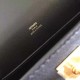 Hermes Black Kelly Pochette Swift Handmade Bag