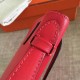 Hermes Red Kelly Pochette Swift Handmade Bag