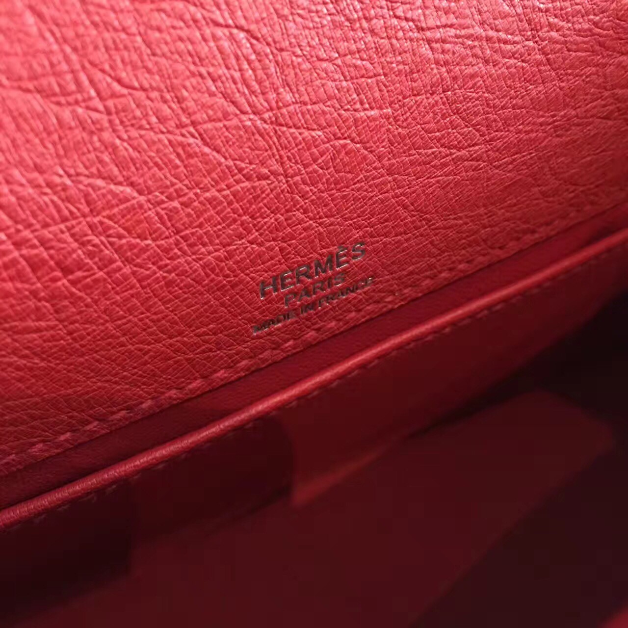 Hermes Red Kelly Pochette Ostrich Handmade Bag