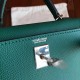 Hermes Malachite Epsom Kelly Mini II Handmade Bag