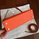 Hermes Orange Epsom Kelly Mini II Handmade Bag