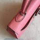 Hermes Rose Confetti Epsom Kelly Mini II Handmade Bag